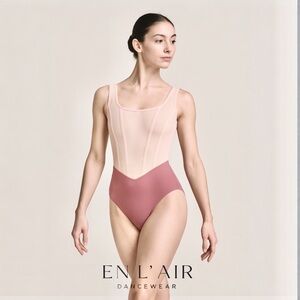 NWT  Diana Corset Leotard in Twilight Rose by En L'air Dancewear P/XS